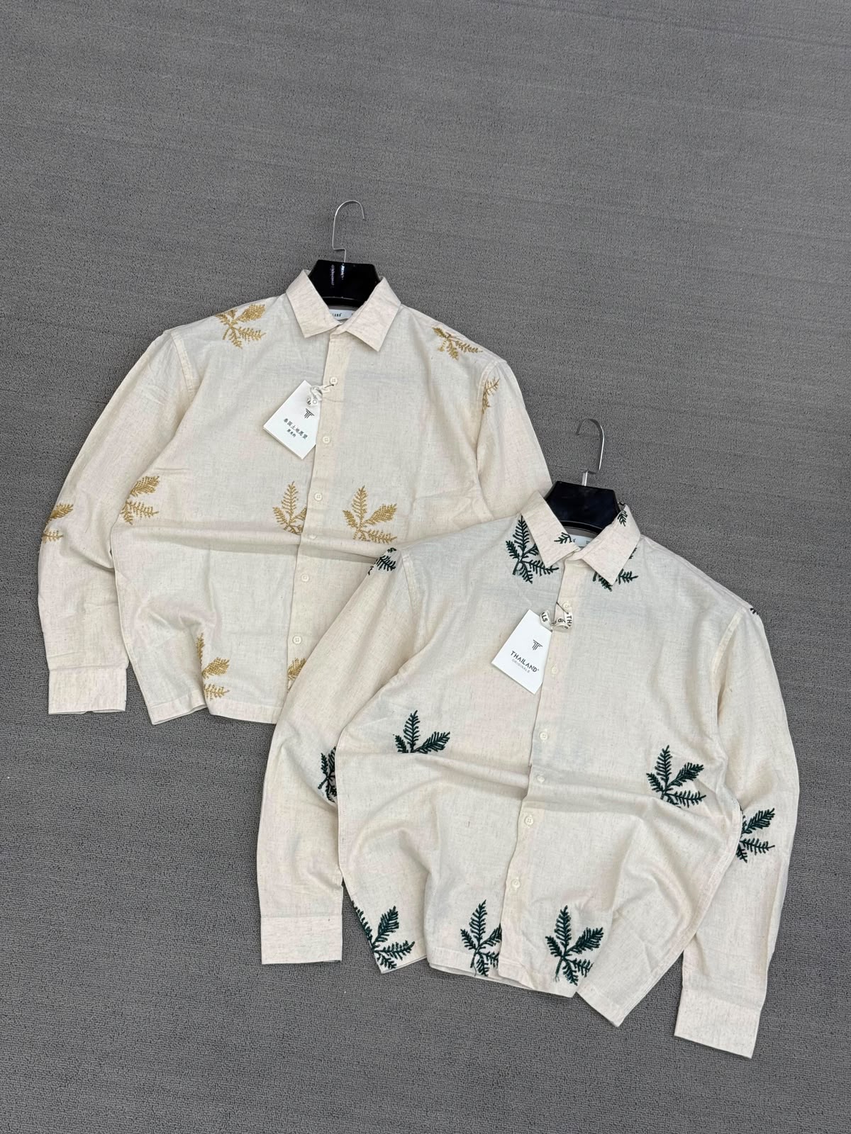 Linen Fern Embroidered Shirt
